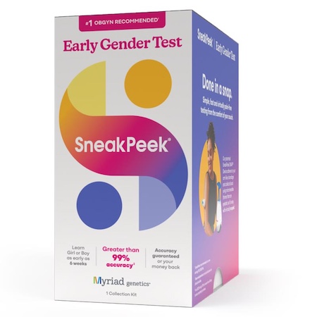 SneakPeek Early Gender Test kit box